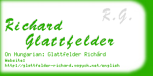 richard glattfelder business card